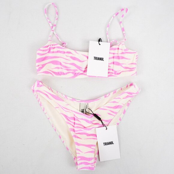triangl swimwear Other - Triangl Pink Plaz Velvet Crop Bikini Top & Bottom Set in Size XXS - NWT